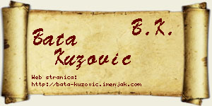Bata Kuzović vizit kartica